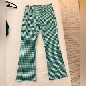 Zara Checkered Green Trousers